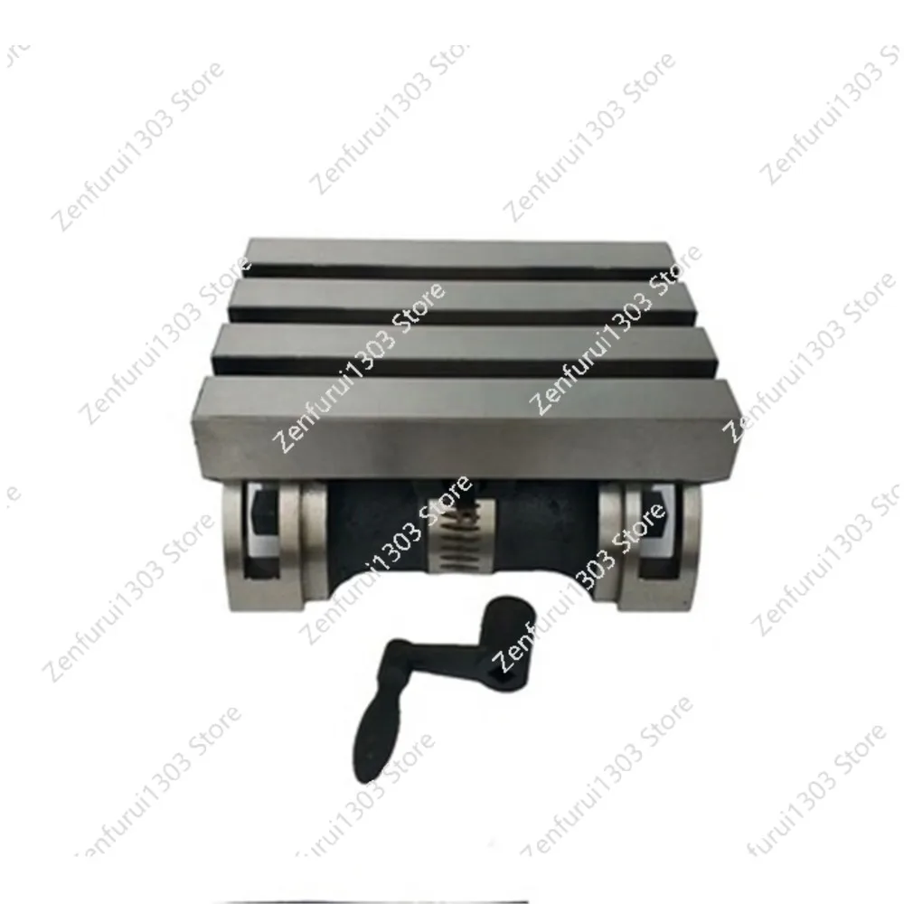 1Set 7x5 In Tilting Milling Table Adjustable Rotary Worktable Machine W/ 3 T-Slots & Handle Heavy Duty Grinding Milling
