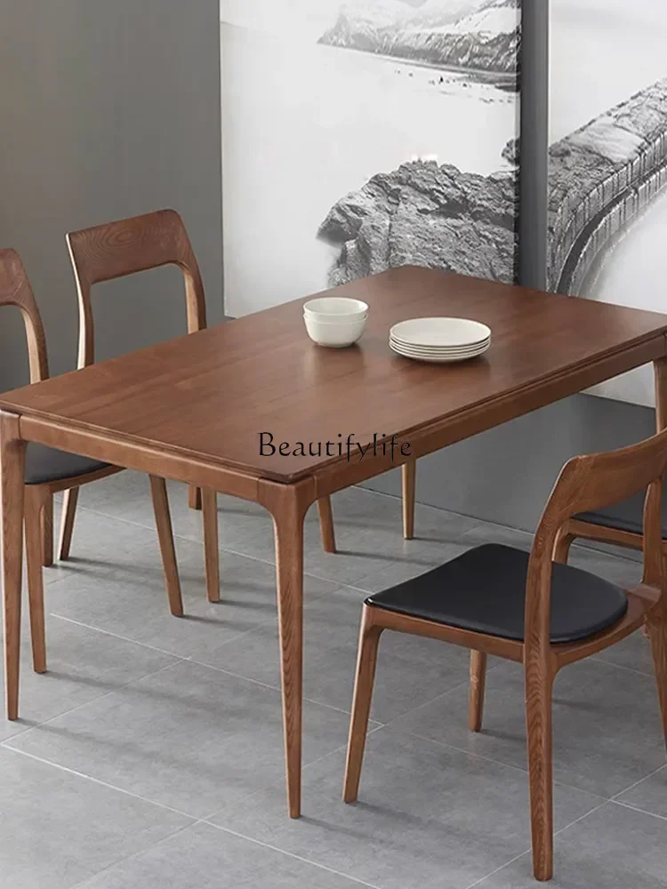 

ls 42*Nordic household solid wood dining table simple small apartment dining table ash wood whole body grinding