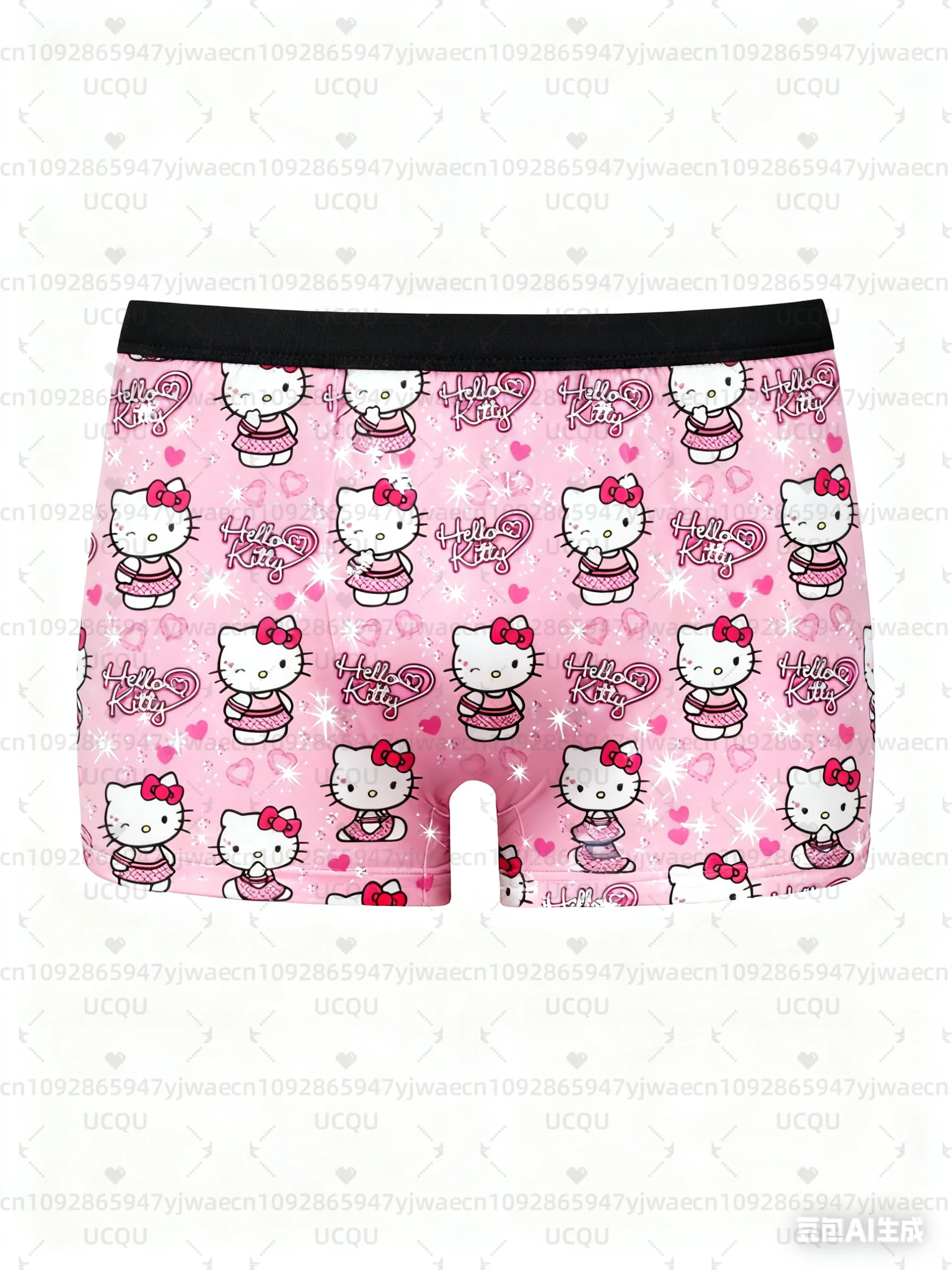 Hello Kitty Cartoon Anime Stampa Boxer sportivi da uomo Intimo sciolto e traspirante Boxer da donna