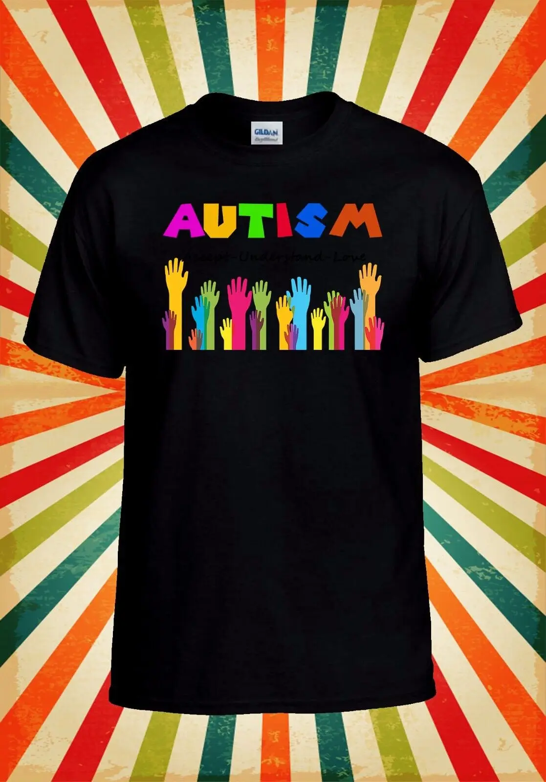 Autism Awareness Accept Under T shirt Baseball Top 3044