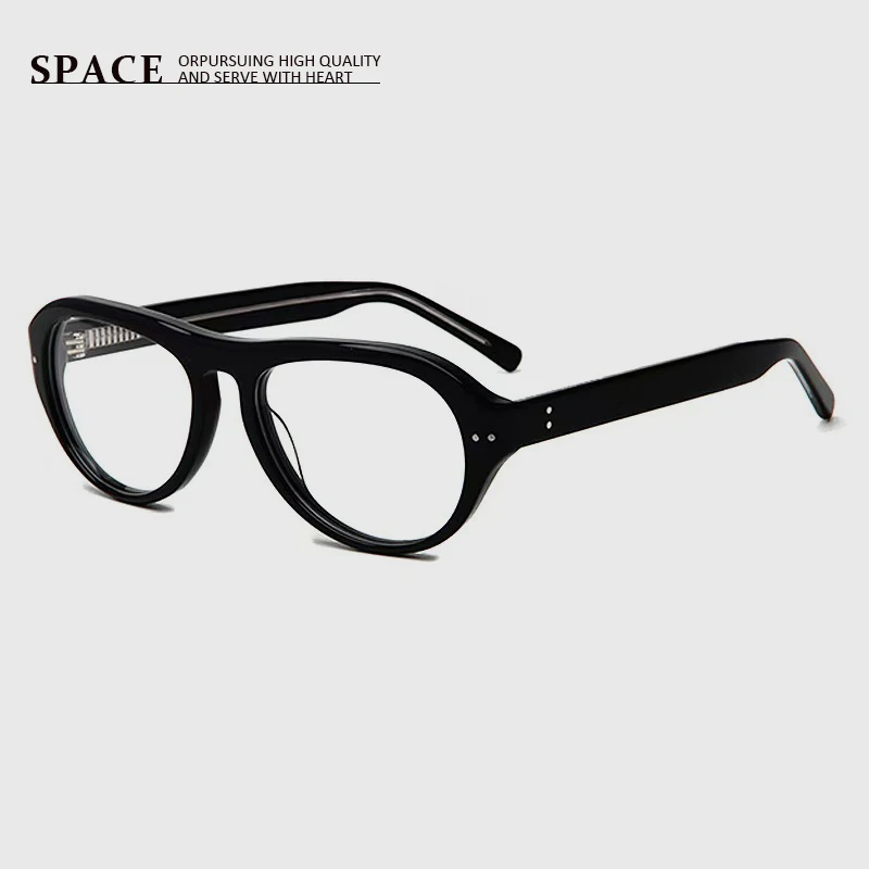 

02014 Celebrity-Style Fashion Metallic Nails Women Eyeglass Frames - Personalized acetate Optical Glasses with Prescription Lens