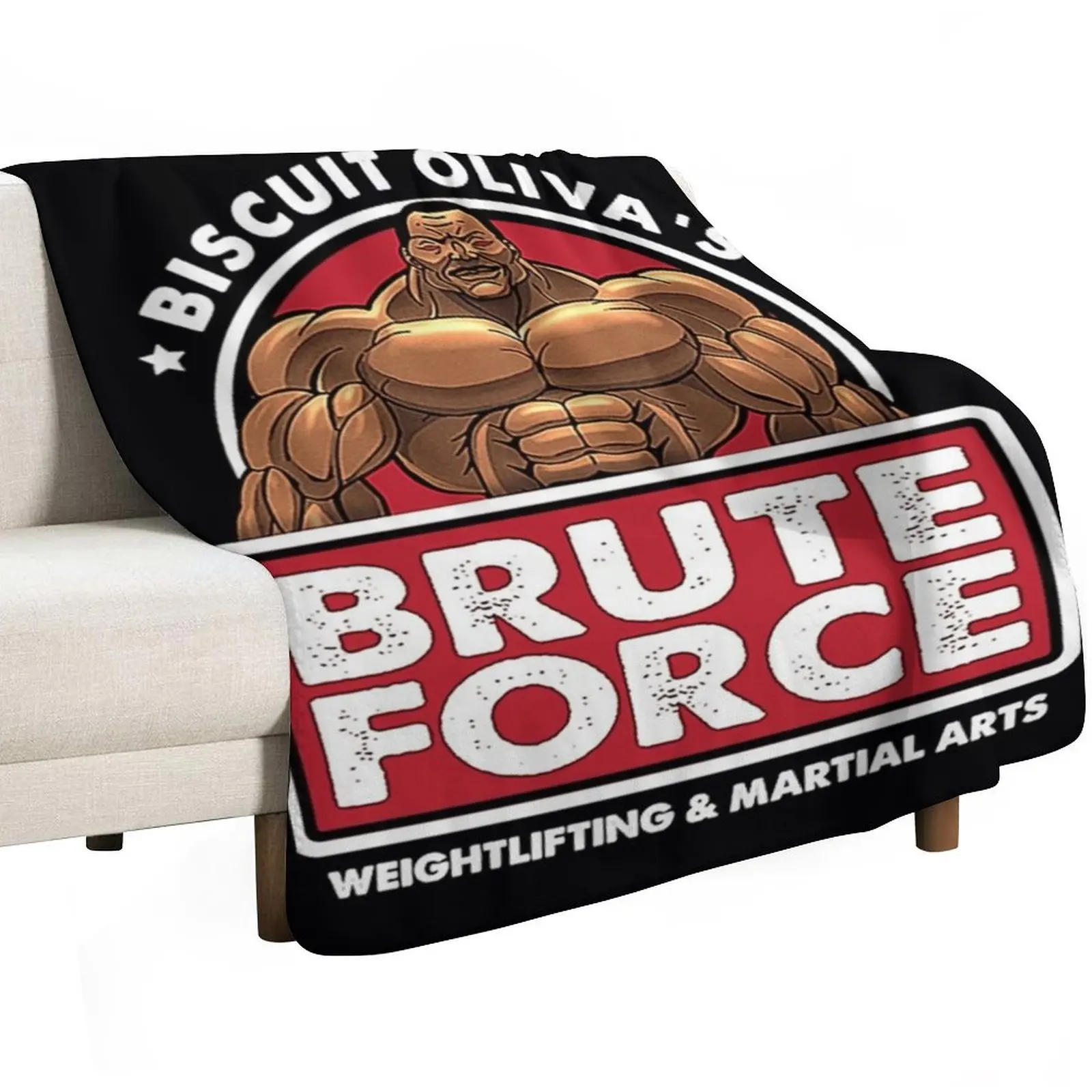 Biscuit Oliva&x27;s Brute Force . Throw Blanket Bed Fashionable Weighted for sofa Furry Nap halloween Blankets
