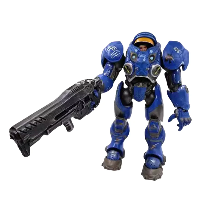 Novo starcraft 2 modelo artesanal terran machine gunman tekis finley boneca de brinquedo com boneca móvel modelo ornamentos presente aniversário