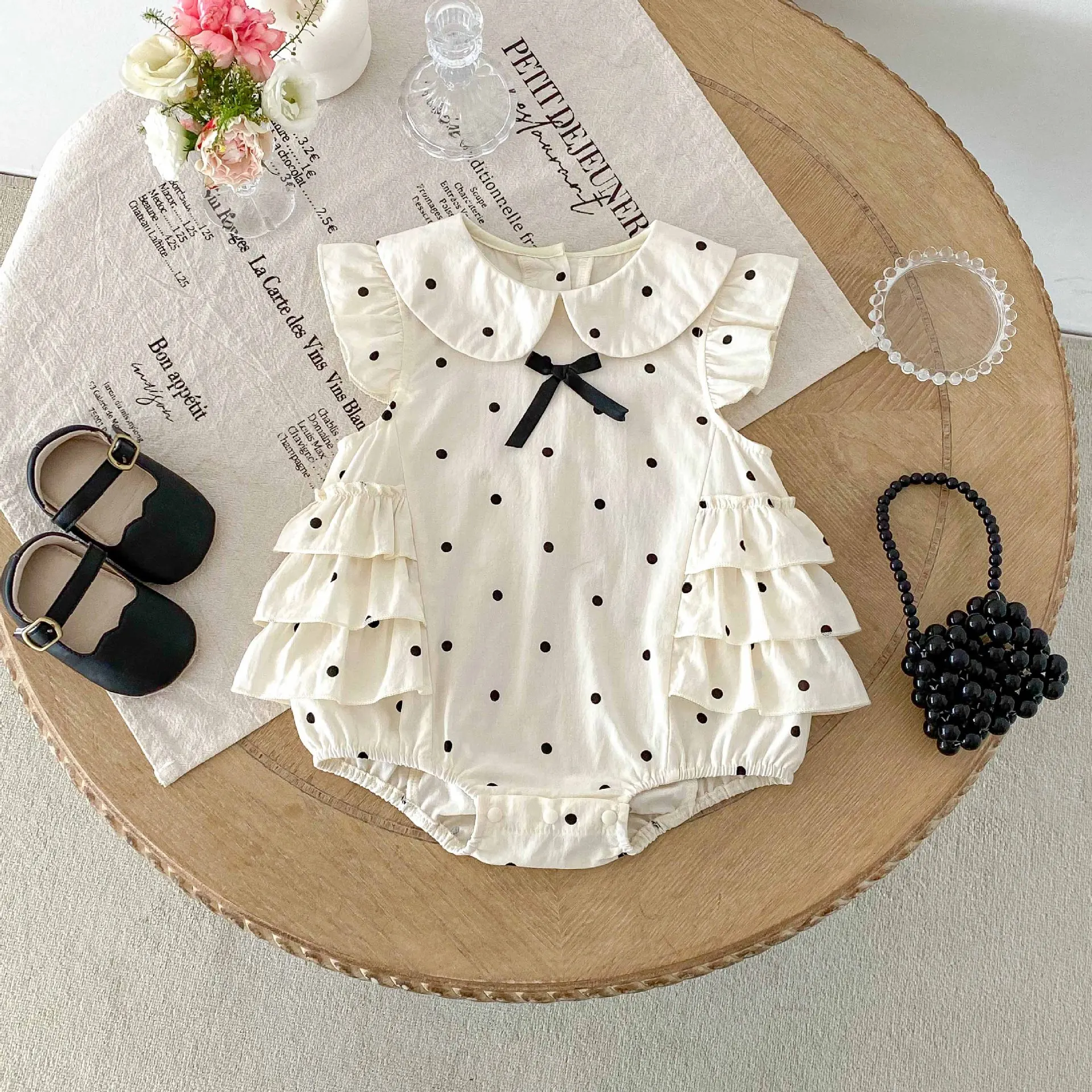 Summer Baby Clothing Baby Girls Sleeveless Bodysuit Toddler Polka Dot One-pieces Cotton Thin Newborn Infant Girl's Jumpsuits