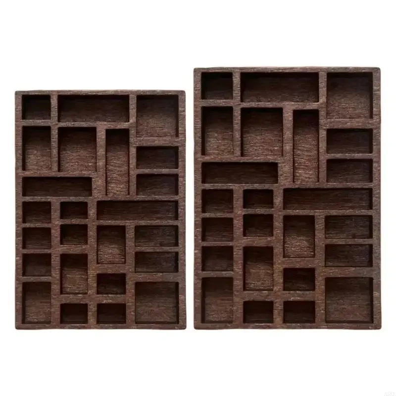 

Miniature Wooden Crystal Box Pocket Sized Jewelry Holder Trinket Storage Shelf for Men and Women Bedroom Decoration