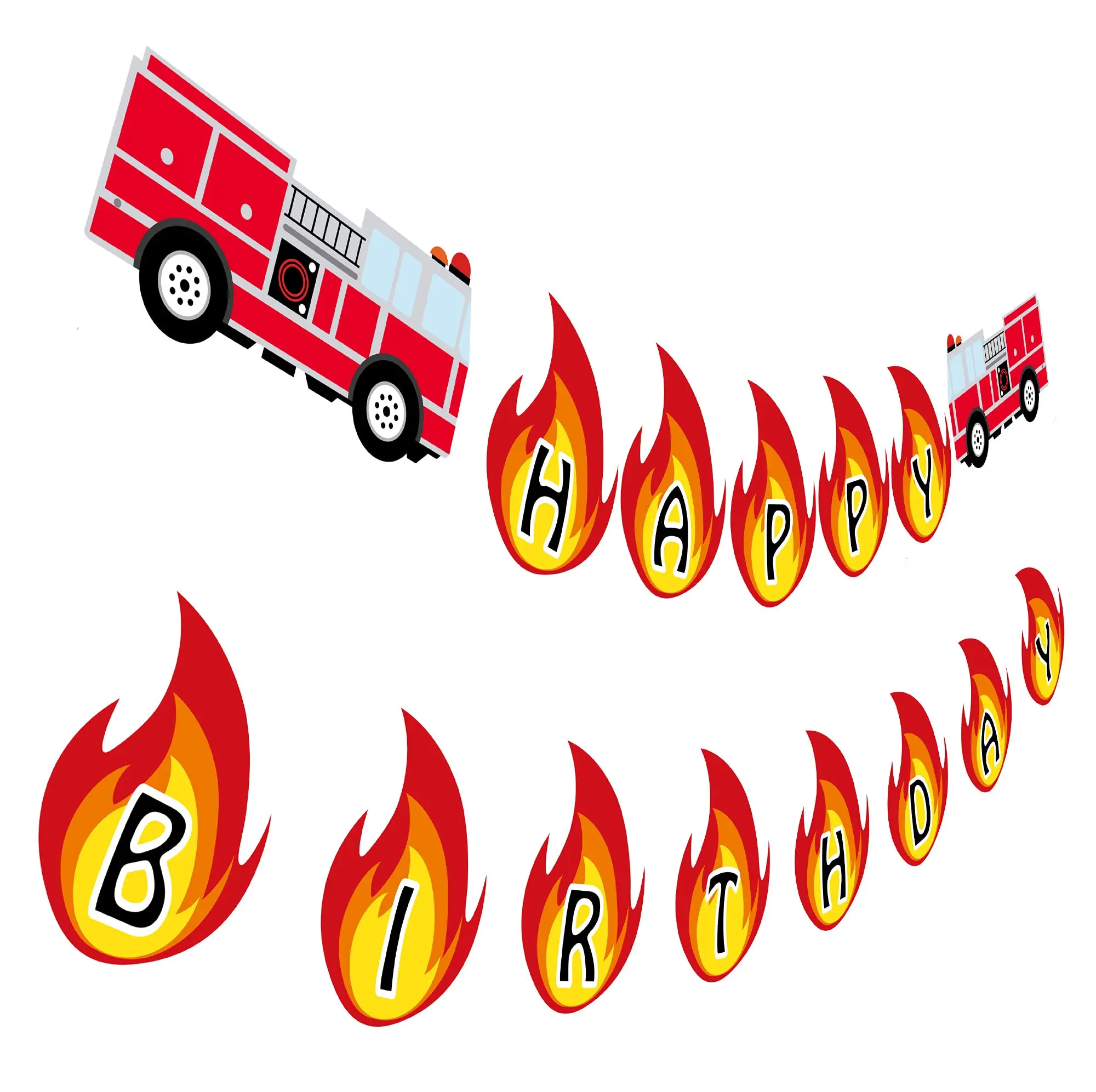 Feuerwehrmann Party Geschirr Servietten Flamme Tischdecke Banner Pappe Lagerfeuer Feuerwehrauto Ballon Junge Feuerwehrmann Geburtstag Home Decor – Detail 5