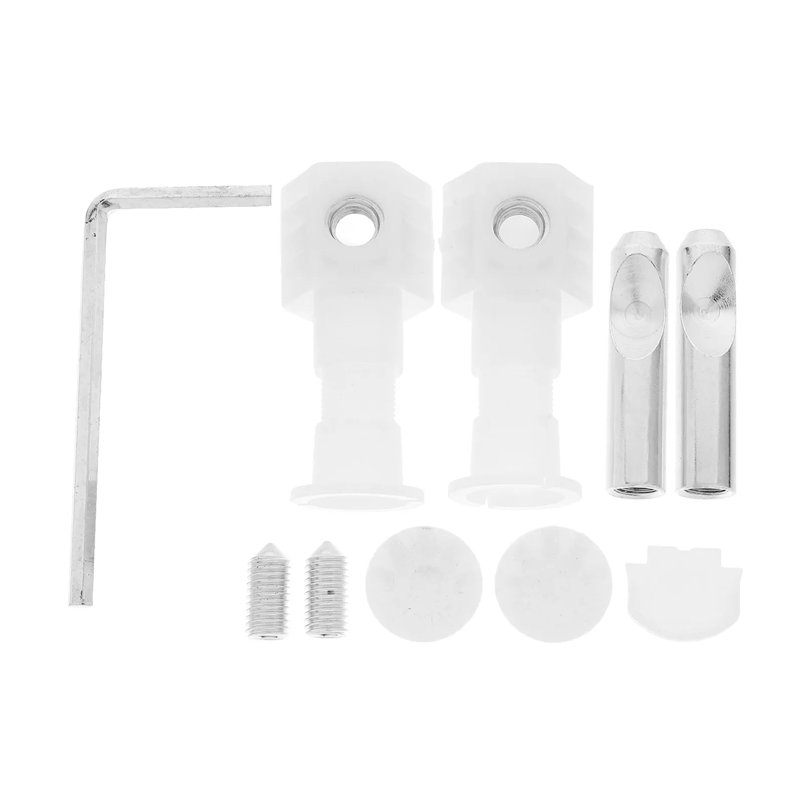 10Pcs Toilet Seat Screws Wall Hung Toilet Fixing Kit Heavy Duty Nylon Lock Nuts Back Connectors Universal Bathroom Fixture