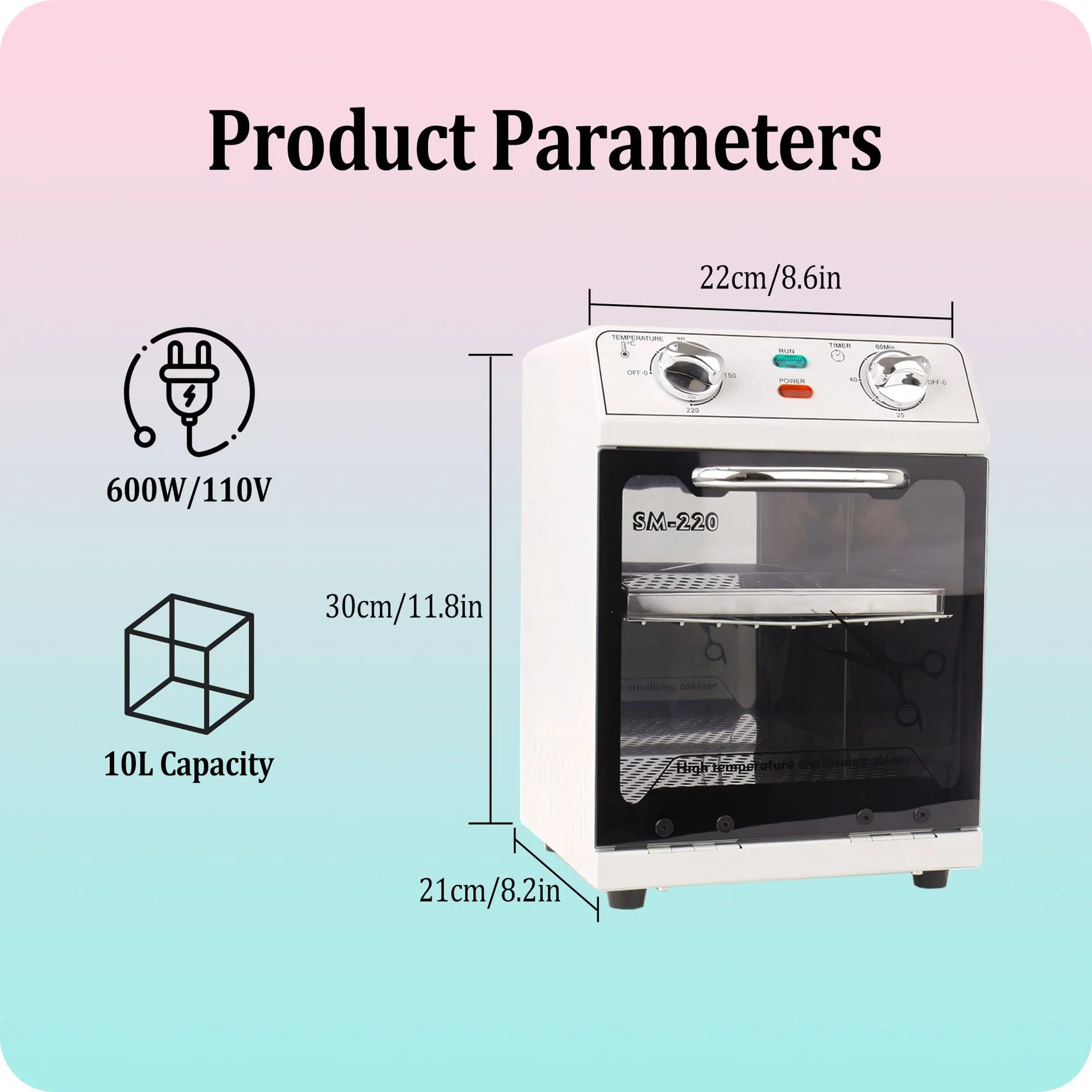 High Temperature Sterilizer Disinfection Cabinet Stainless Steel Nail Tool  Beauty Salon Disinfection Steriizer Salon Furniture