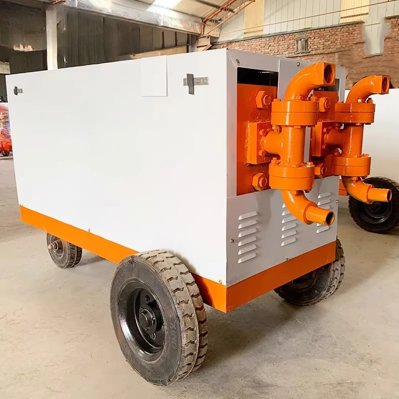 Double liquid grouting pump hydraulic cement mortar foundation conveying grouting machine