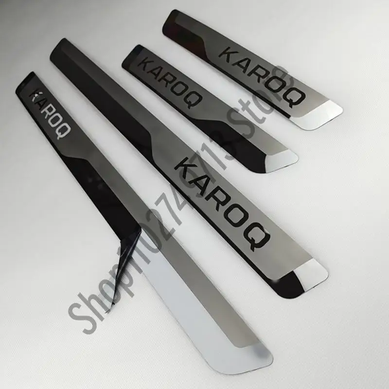 Door Sill Strip for Skoda KAROQ 2017-2022 Stainless Steel Scuff Plate Peda Pedal Cover Car Styling Stickers Auto Accessories