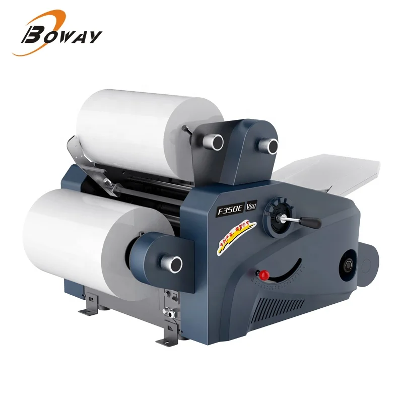 Boway F350E Ламинатор для холодной и горячей пленки в рулоне с двойными сторонами Ламинатор