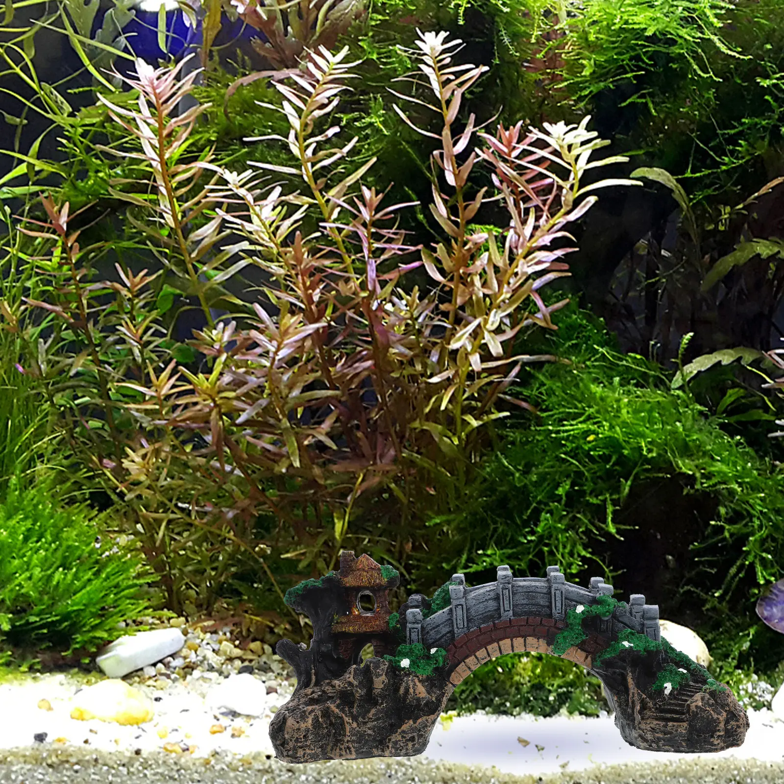 Decorations Simulation Bridge Fish Tank Aquarium Accessories Bubbler Hide Decors