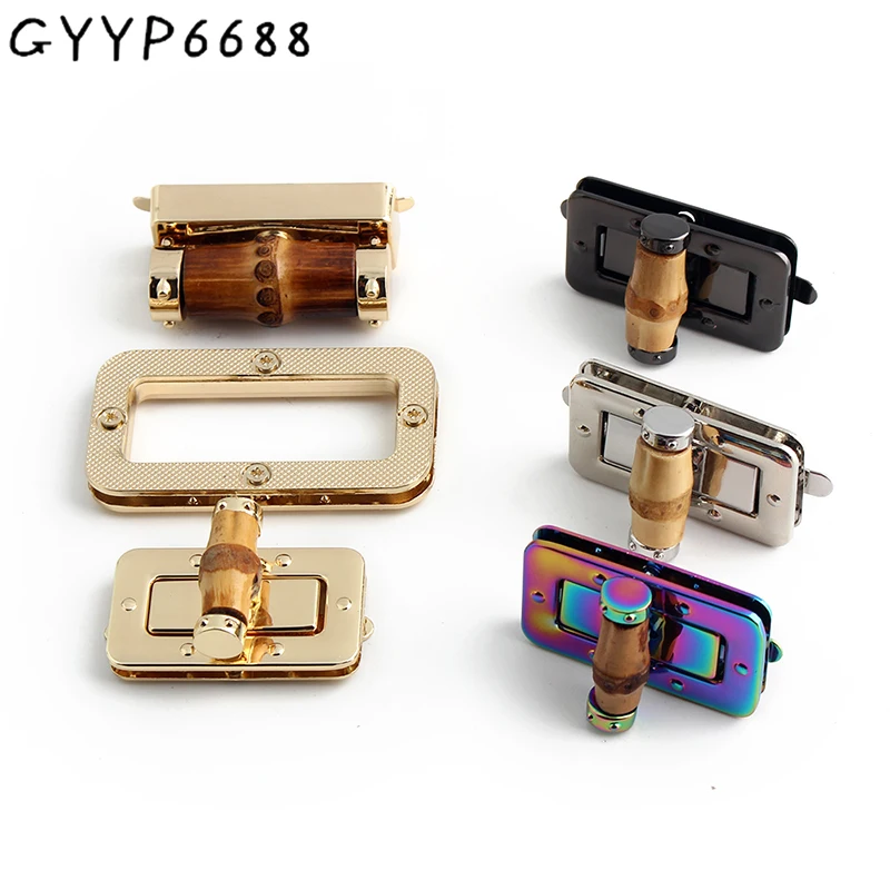 Metal Bags Lock For DIY Handbag Shoulder Bag Purse Female Bag Buckle Twist Lock Bags Deduction Bamboo Lock Hardware Accessories