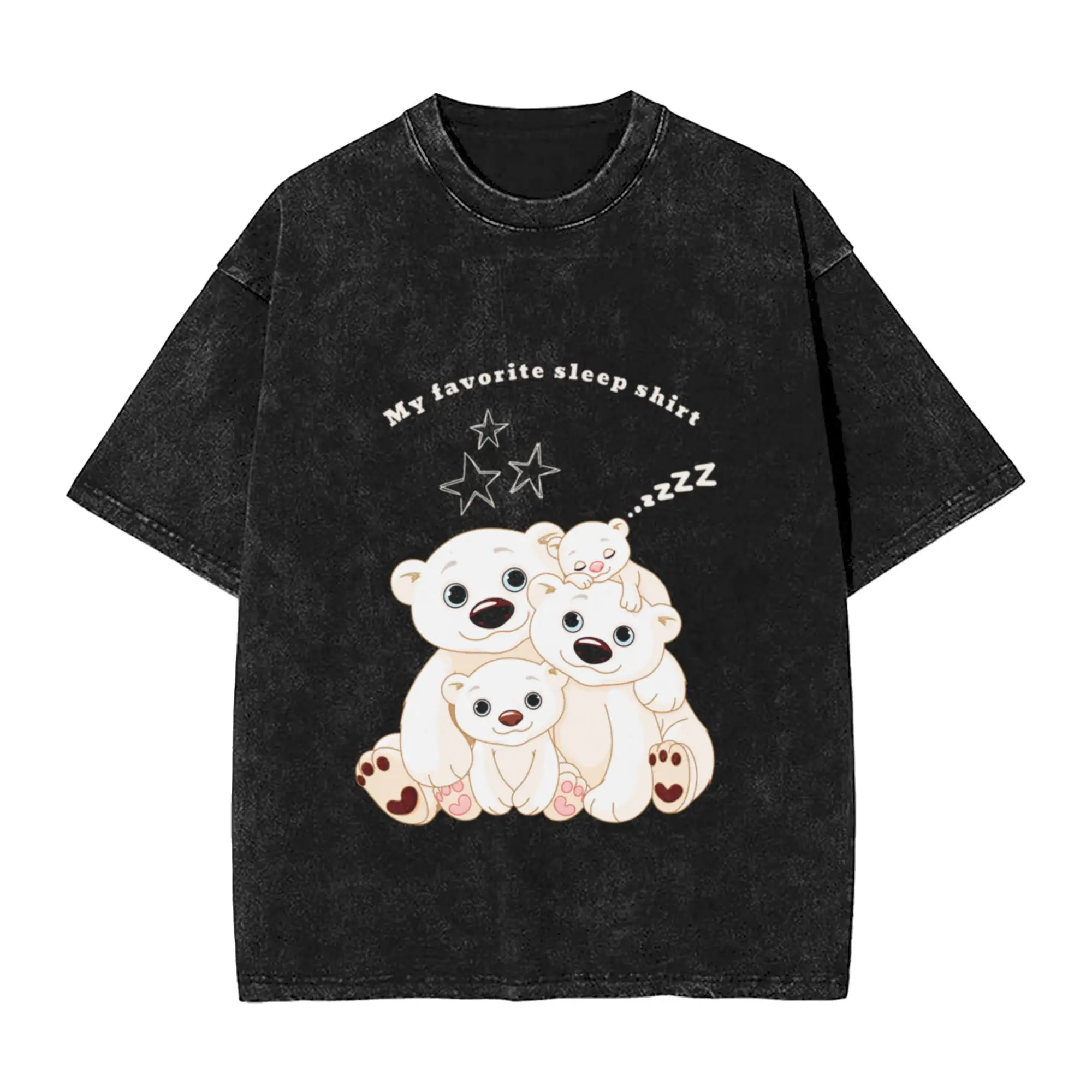 My sleep and cuddle shirt Classic Trendy A Washed T Shirt Men's Women's Oversized Cotton Tees Tops