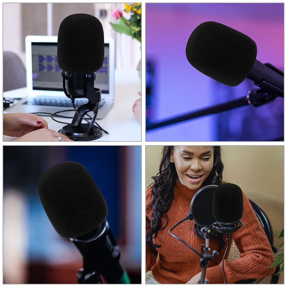 

3 set Microphone Pop Filter Thickened Sponge Mic Cover For Wind Noise Protection Ktv Live Streaming Recording Studio Mic