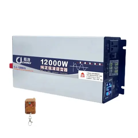 Inverter 12V 24V 48V 60V a AC110V220V 6000W 8000W 12000W Inverter a onda sinusoidale pura Caricatore per auto solare Alimentatore per casa e camper