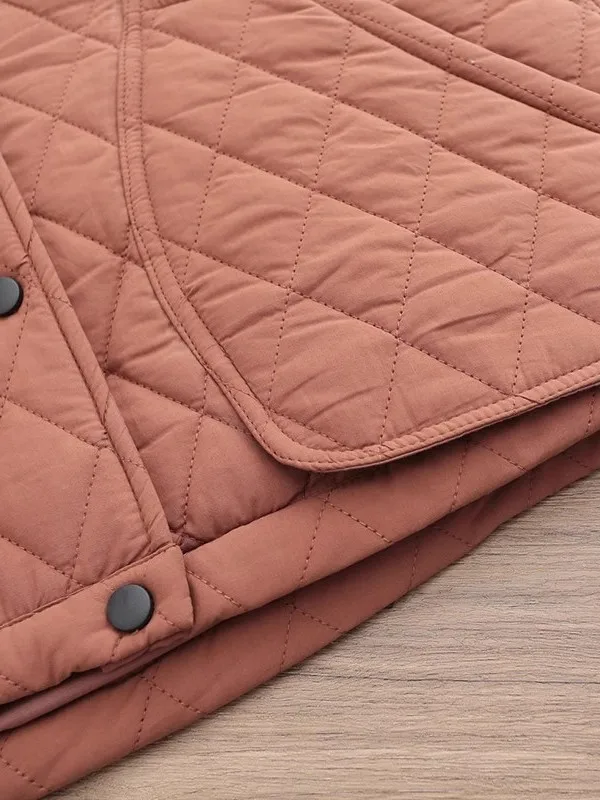 معطف Jaet نسائي شتوي فضفاض غير رسمي من القطن بغطاء للرأس منقوش ومريح للسيدات #4