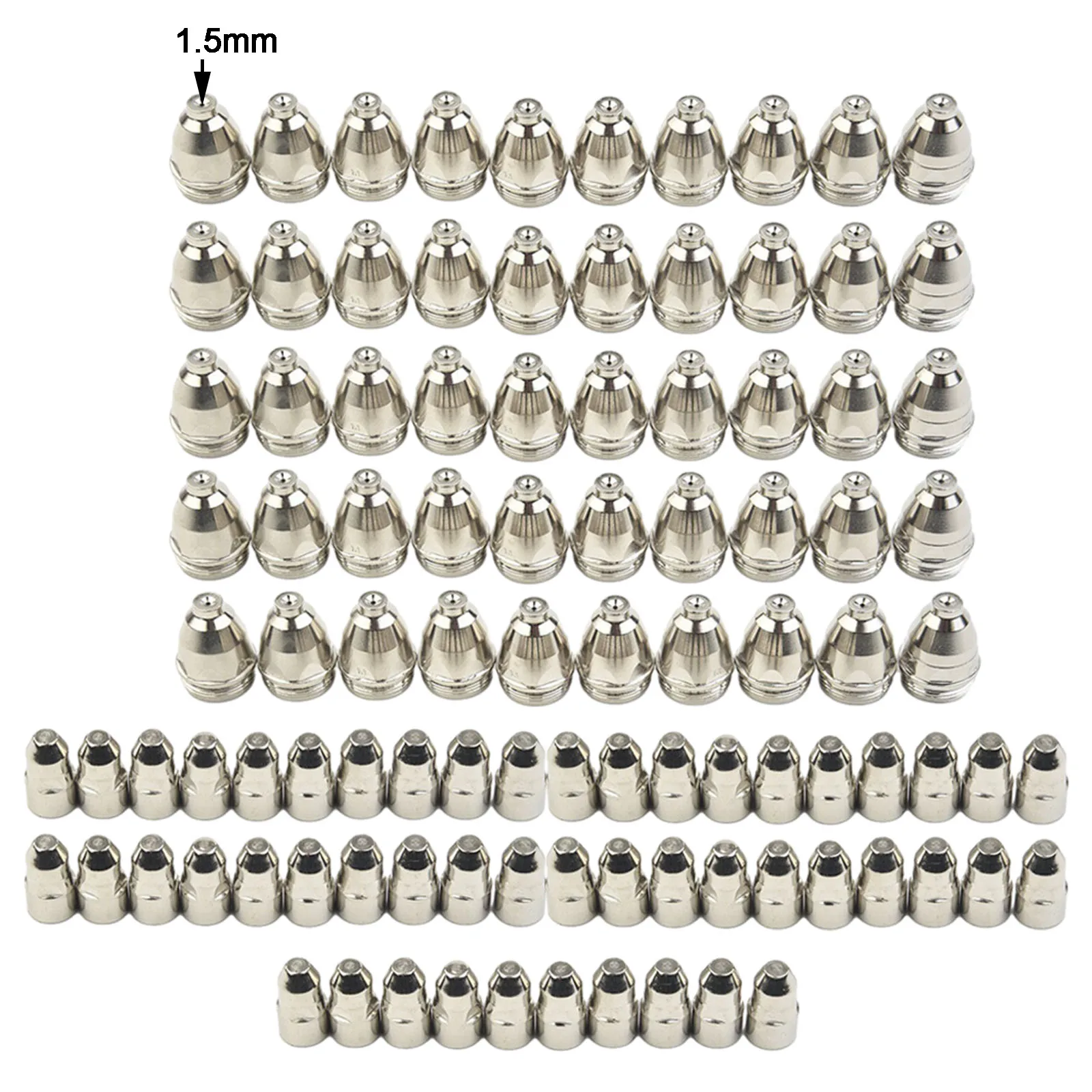 100 قطعة P-80 البلازما قطع المشاعل الاستهلاكية قطع 40A 60A 80A 100A تلميح CNC البلازما الشعلة تلميح القطب الفوهات أدوات لحام