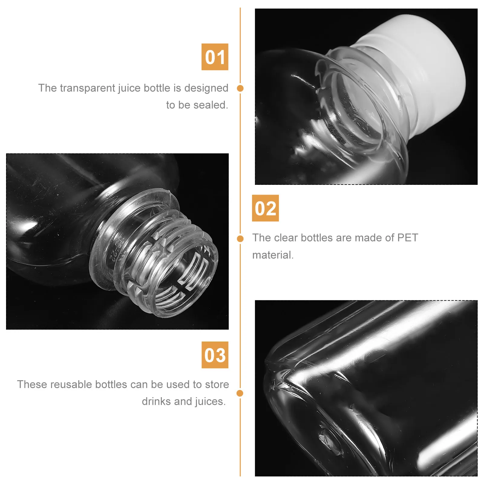 12Pcs Clear Plastic…