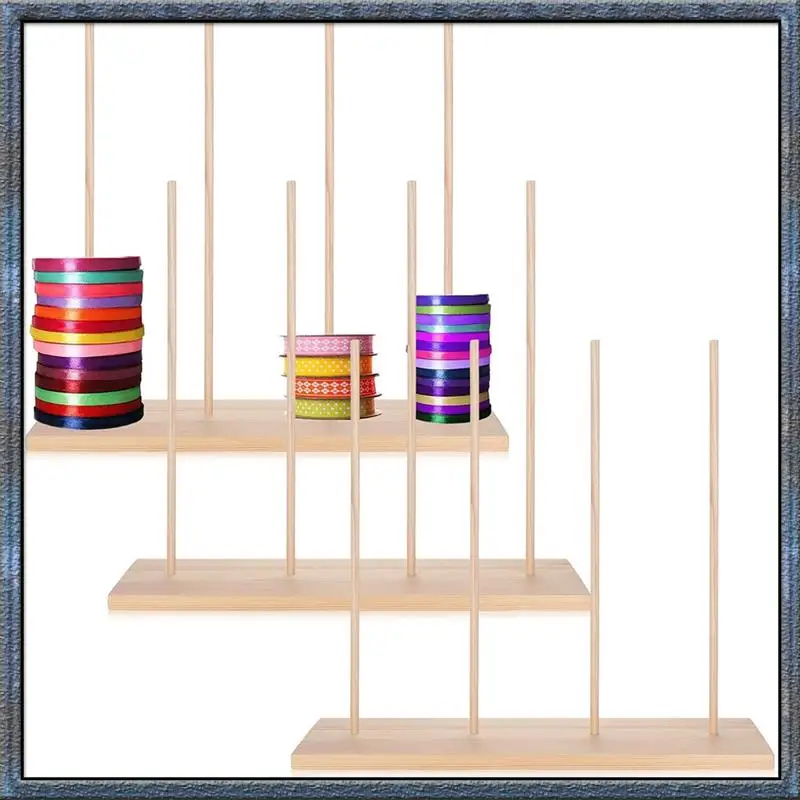 

Шнек. Многоуровневый органайзер для деревянных лент (3 шт.) для ленты Васи, швейных ниток, подставка для хранения пряжи для рукоделия