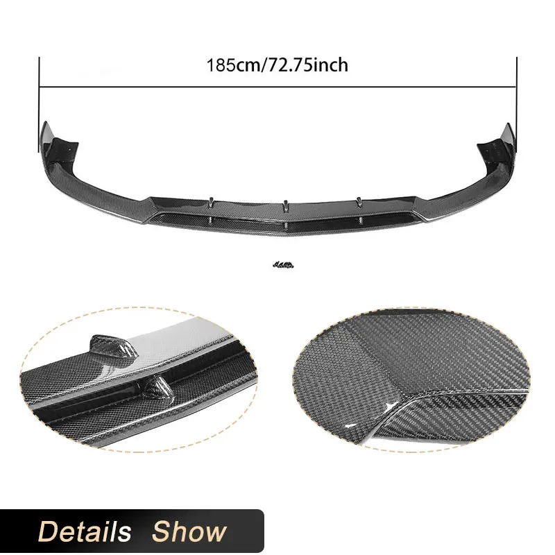 Carbon Fiber Car Front Bumper Lip Spoiler Vents for Mercedes Benz CLS Class W218 CLS63 AMG Sedan 2015-2017 Front Lip Body Kits