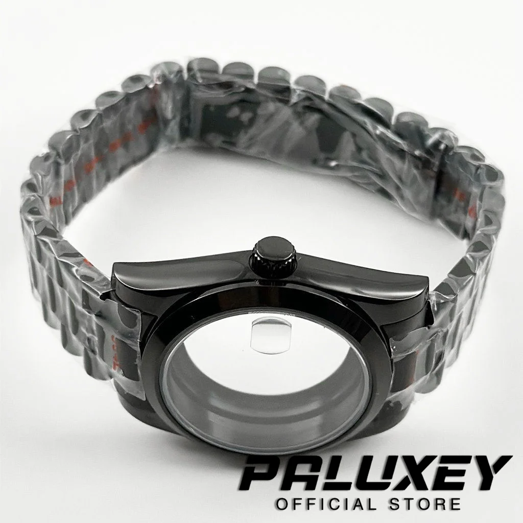 PVD Black 36MM/40MM NH35 Watch Case Stainless Steel Bracelet Sapphire Glass For NH34 NH35 NH36 NH38 NH70 ETA2824 PT5000 Movement