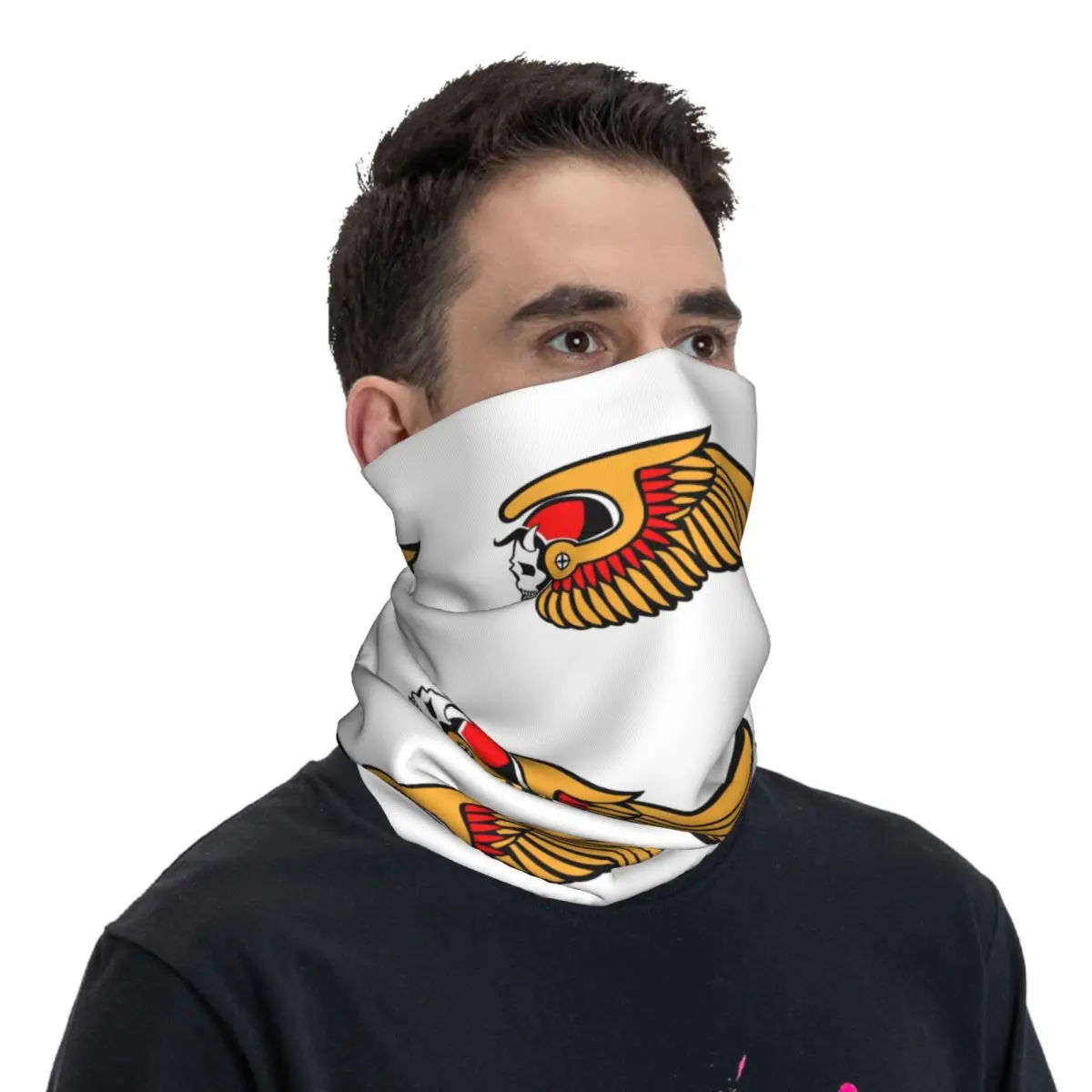 Hells Angels Logo Impresso Balaclava, Máscara à prova de vento, Bandana Unisex, Polaina Pescoço, Lenço Quente, Máscara Adulto