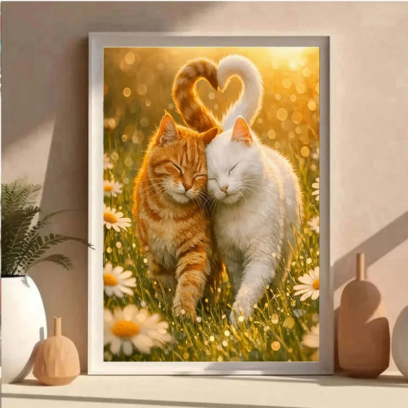 AB Diamond DIY Diamond Painting Set, featuring an adorable kitten design, is ideal for adults and beginners alike.