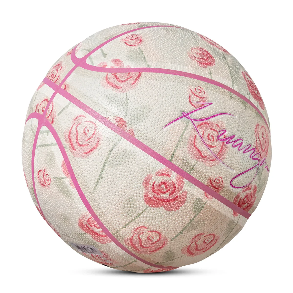 كرة السلة Kuangmi Rose Romantic PU مقاس قياسي 6 7 كرات منافسة الفريق استرطابي مضاد للاحتكاك كرة تدريب للبالغين