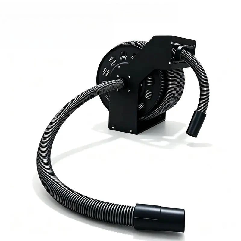 Wall Mounted Retractable Vacuum Hose Reel Automatic Spring Loaded Suction Tube Holder for Car Wash Beauty Salon Workshop