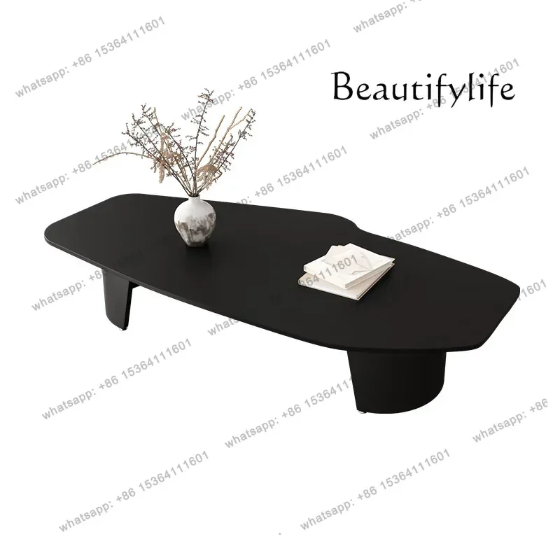 

new light luxury high sense modern simple tea table Italian rock slab coffee table living room home minimalist