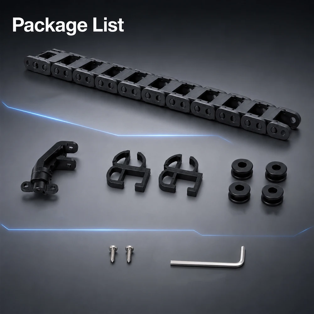 For Bambu Lab X2D  Drag Chain Kit Organized Routing  And Easy To Install Drag Chain Kit For Bambu X2D 3D Printer Accessories - view 4