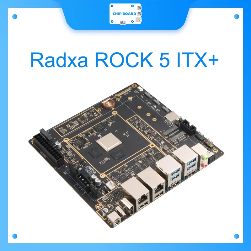 

Radxa ROCK 5 ITX+, 8-ядерный процессор RK3588, материнская плата Mini-ITX, оперативная память LPDDR5, 8K HDMI и два разъема M.2 M Key