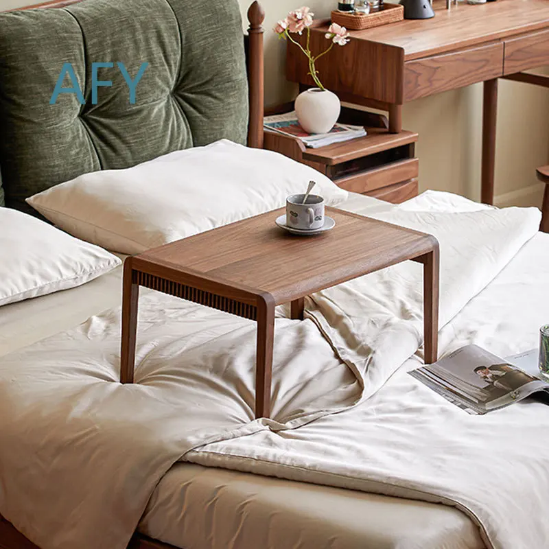 Solid Wood Tea Table for Nordic Style Balcony Bay Window Minimalist Japanese Living Room Small Coffee Table Tatami Tea Stand
