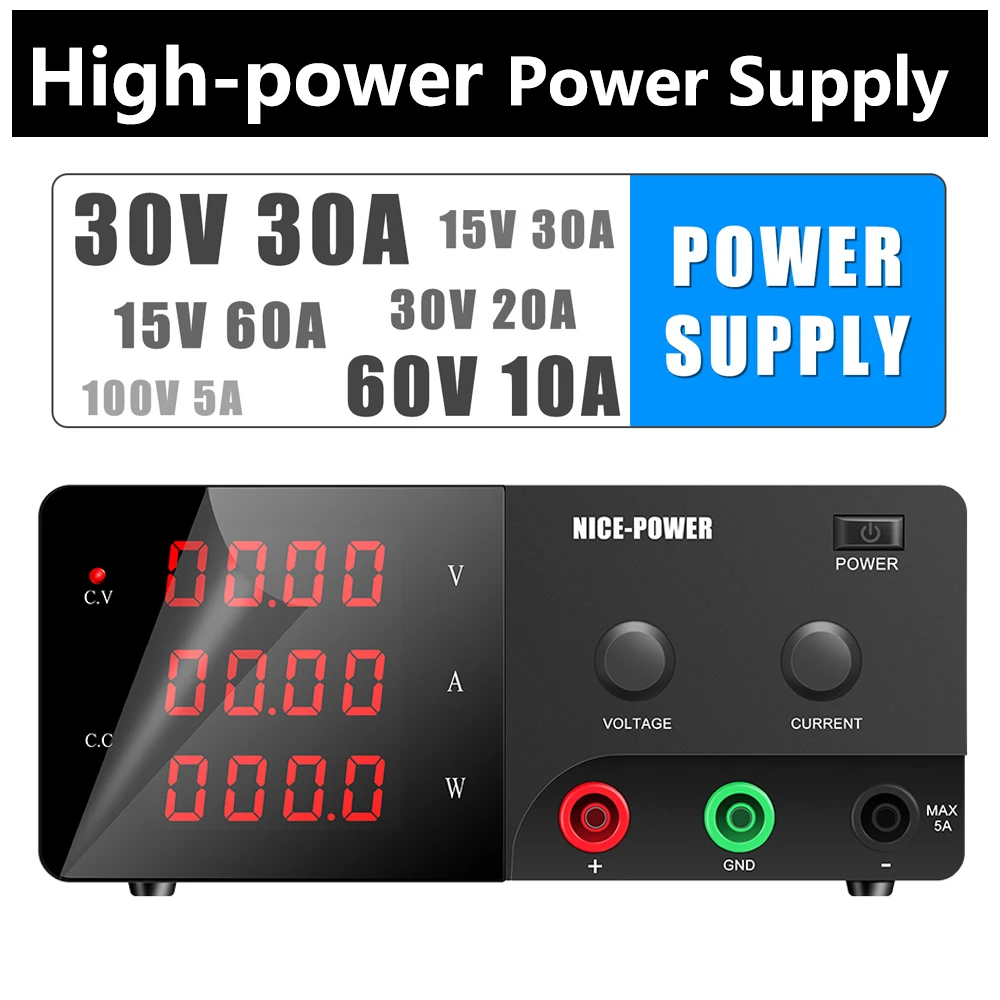 High-power Lab Bench Power Supply 900W Laboratory Switching Source Unit 30V 30A 20A  Adjustable 0.01V 0.001A Digital 220V 110V