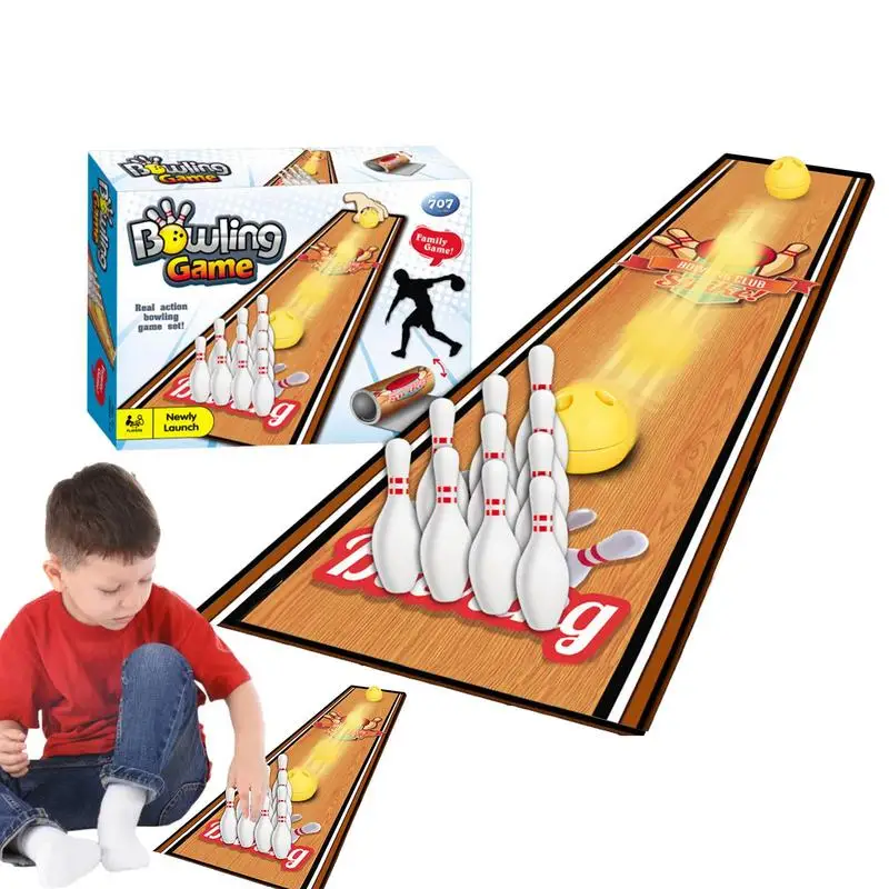 

Table Bowling Game Table Top Shuffleboard Curling Game And Bowling Set Family Fun Board Games Educational ToysFor Kids & Adults