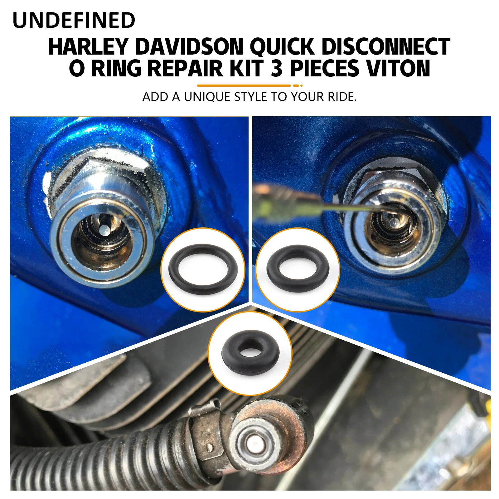 Fuel Line Quick Disconnect/Stop Leaks Repair O Ring Kit Fit for Harley 2001-later Models with Delphi Fuel Injection