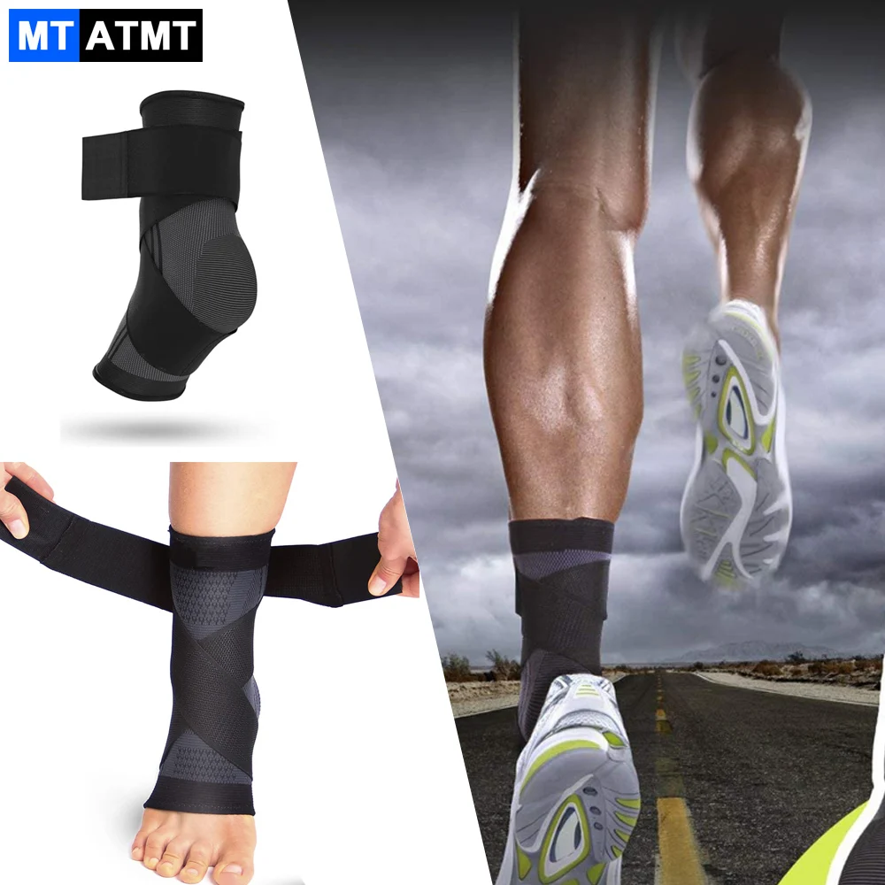 1Pair Ankle Brace Compression Sleeve with Adjustable Straps,Arch Support Foot Stabilizer Plantar Fasciitis,Achilles Tendonitis