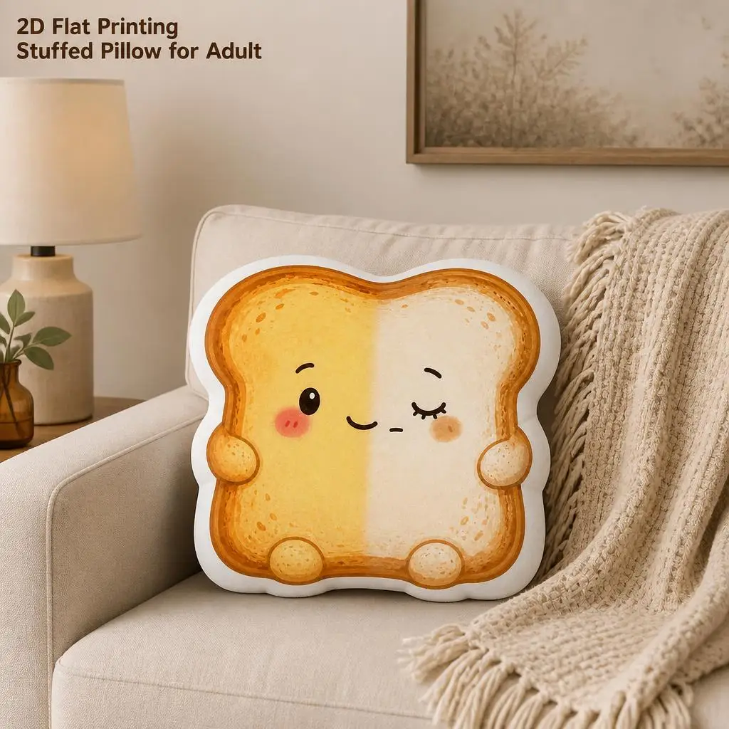 Toast Mood Companion Plush Pillow Cushion Irregular Stuffed Throw Pillow Home Decor Gift Sofa Bed Home