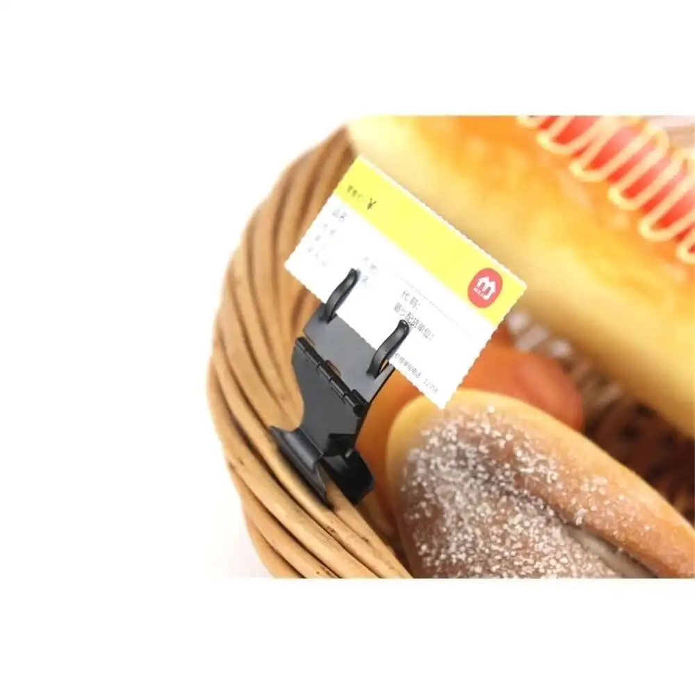 Pop Bake Bread Shop Sign Holder Metal Tag Price Label Holder Sign Clip Merchandise Advertising Clip Name Card Display