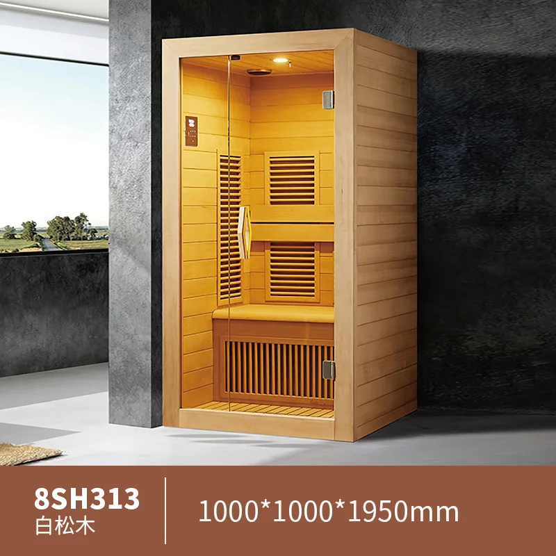 Solid wood sauna, steam room, carbon crystal board, sweating, relaxing, home and commercial high-end sense