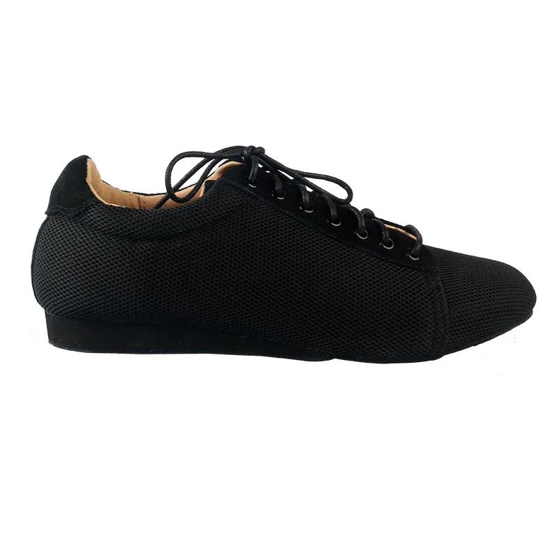 

Wedopus Soft and Brethable Dance Women's Sneakers Black Mesh Match Suede Light Weight Dance Shoes Unisex