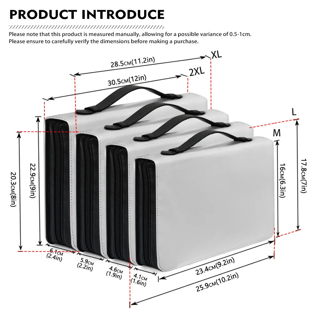 Sac Bible en cuir imprimé avec croix, sac de rangement de voyage pour étudiant, sac à main de rangement Portable à une main pour étudiant