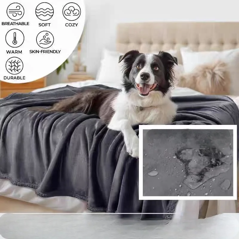 Waterproof Pet Blanket and Furniture Protector Suitable for Family with Dogs and Cats, Throw Blanket for Couch
