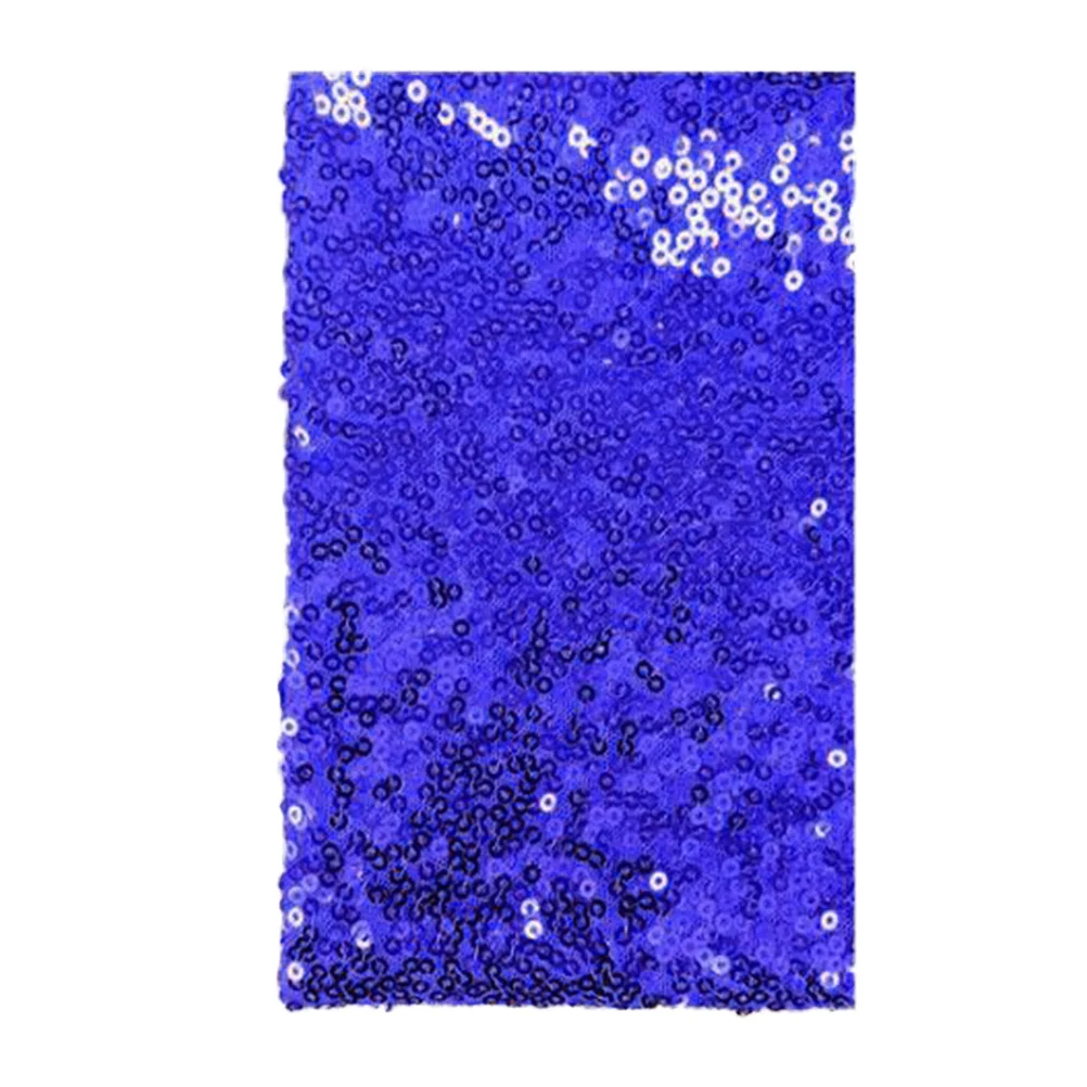 Tessuto con paillettes lucide da 3 mm 135X100 cm Materiale cucito premium per costume Abito Tovaglia Tenda Sfondo Mestiere Zaffiro