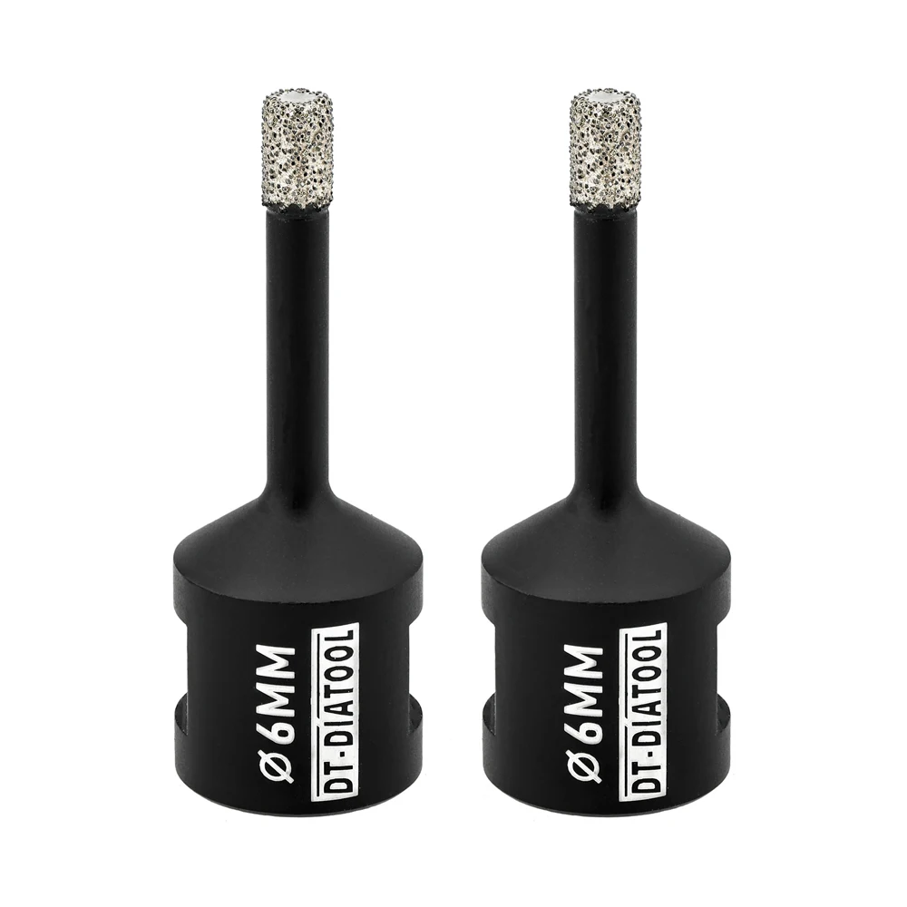 Imagem -03 - Dt-diatool-dry Diamond Core Drill Bits Telha Cerâmica Hole Saw Bits de Perfuração Granito Mármore Pedra M14 mm mm 10 mm 12 mm Peças 2