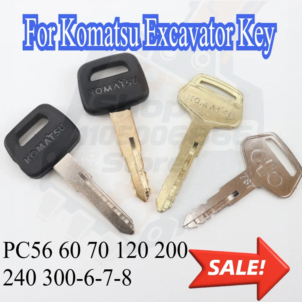 

1/5/10pcs For Komatsu Excavator Key PC56 60 70 120 200 240 300-6-7-8 Start Ignition Key