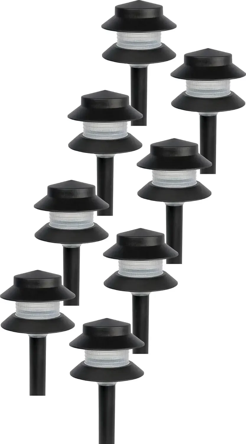 Hot SalesParadise Low Voltage Landscape Pathway Lights - 2 Tier Outdoor Garden Lights - Easy, Simple Installation - Walkway, Law