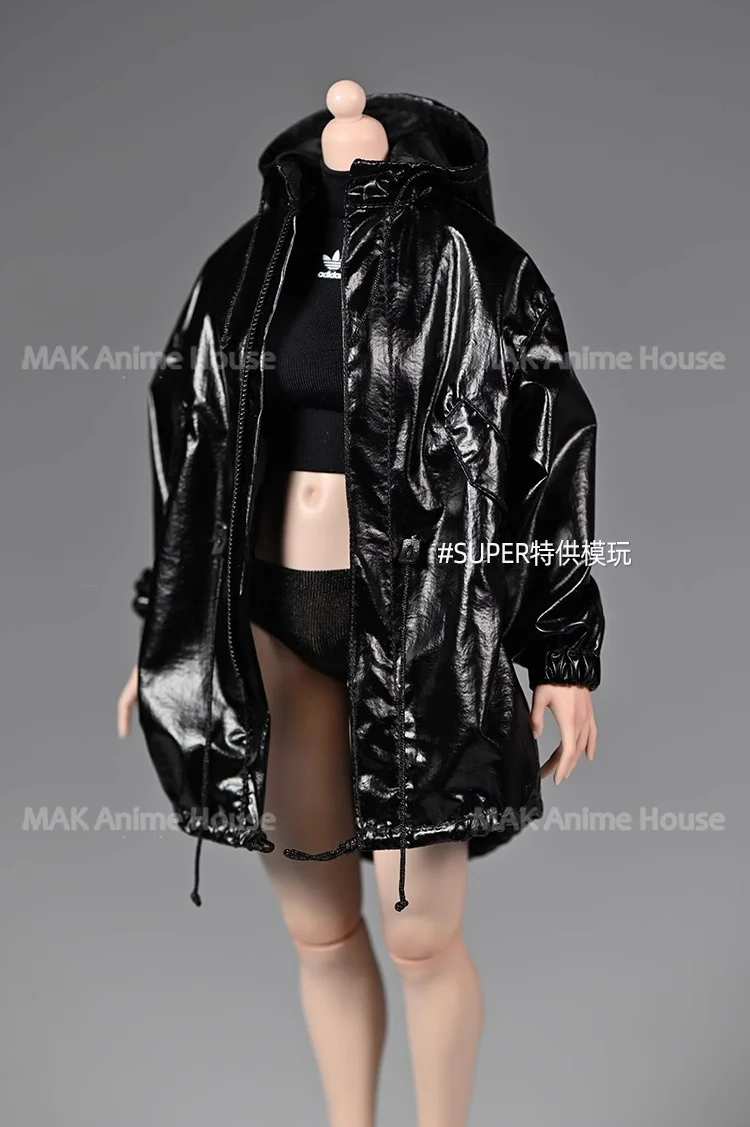 1/6 스케일 여성 후드 지퍼 밀리터리 버전 윈드 브레이커 핏 코트 남성 의류 모델 12 "솔져 액션 피규어 바디 인형에 적합