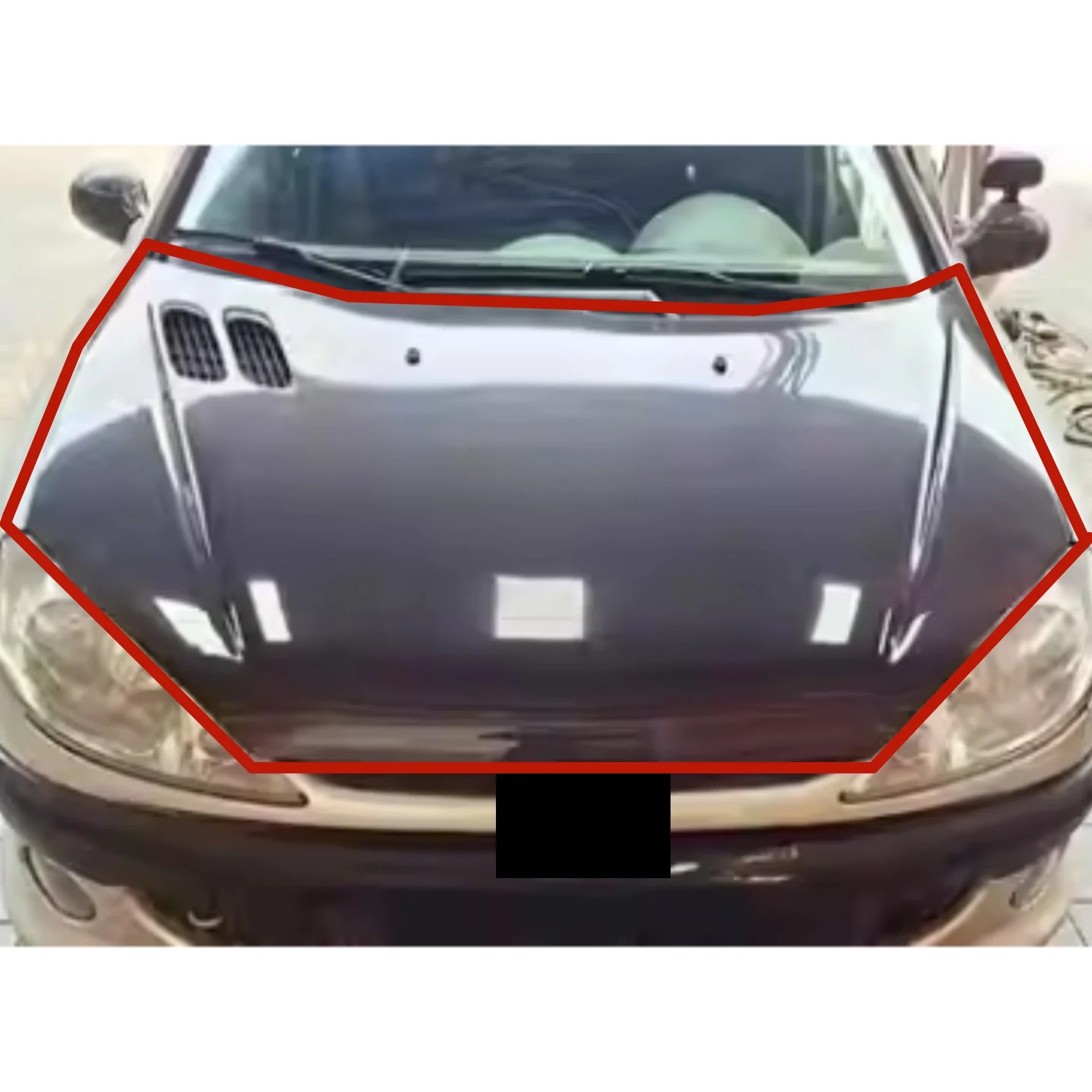 

Крышка капота двигателя из углеродного волокна для Peugeot 206, новый стиль, аксессуары для автомобиля